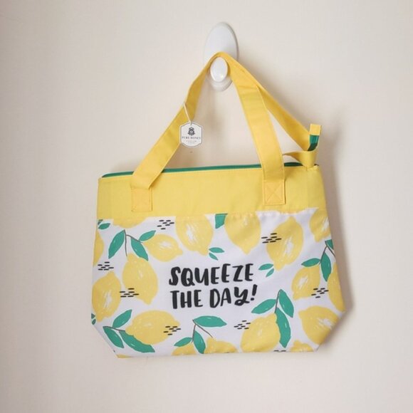 Pure Honey Squeeze the Day Lemon Theme Cooler Tote New - Picture 11 of 11